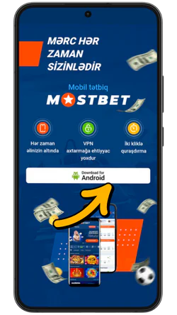 Eyni düyməyə yenidən basın Mostbet app